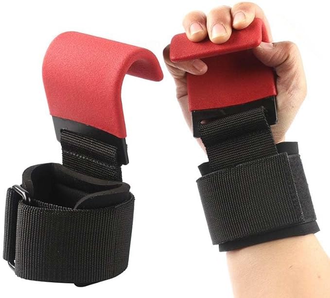 2pcs weight lifting hook help grip hook double