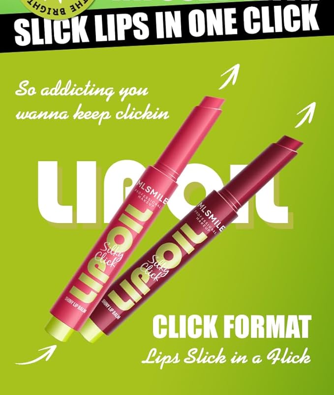 3 Colors Fat Lip Oil, Click Slick Moisturizing and Long-lasting Lip Balm, Non-stick and High Pigment Lip Glow Oil, Lightweight Lip Plumper with Coconut Oil Makeup (Set A)