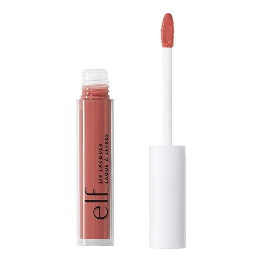 e.l.f. Lip Lacquer, Moisturizing, Shiny, Non-Sticky, Long Lasting, Provides Maximum Color, Glides On, Moody, 0.08 Fl Oz