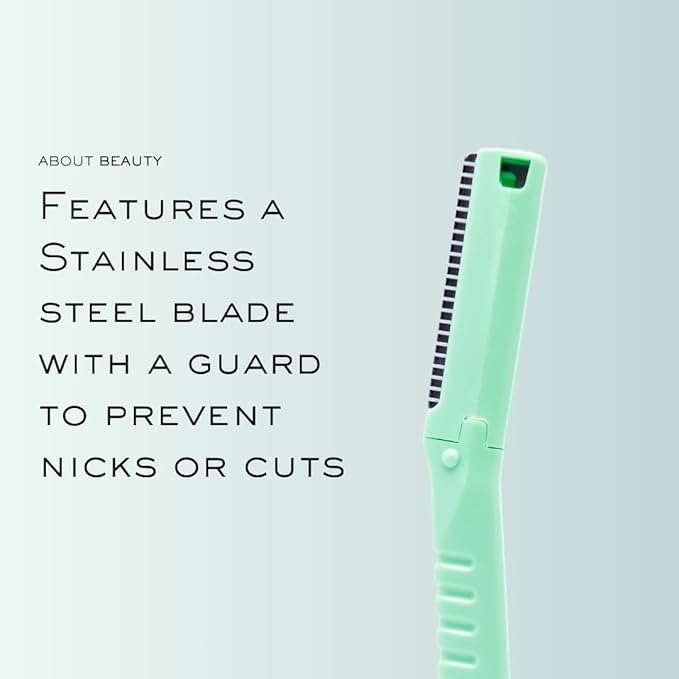 Face N Brow - 3 Beauty Groomers for Hair Removal, Ideal for Shaving, Exfoliating, Dermaplaning and Brow Shaping, Japanese Steel Gently Removes Facial Hair
