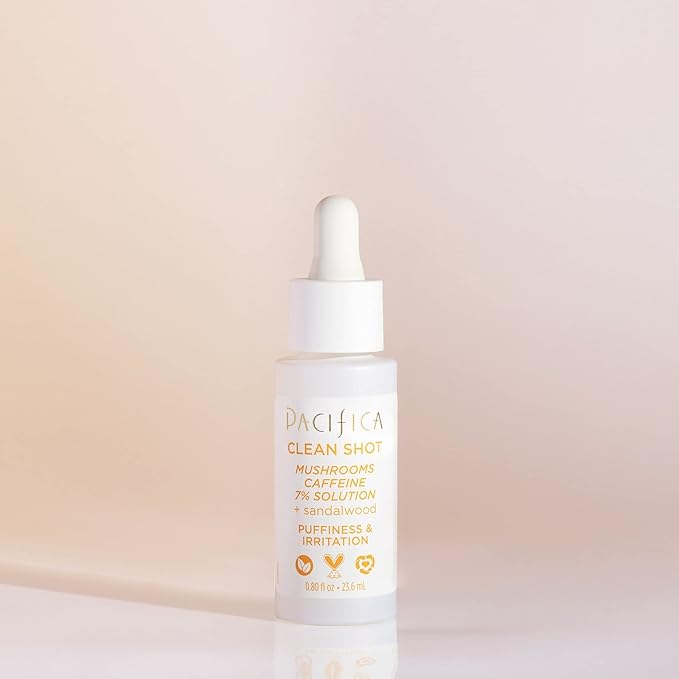 Face Serum by Pacifica - Clean Shot Hyaluronic Acid 5% Solution with Rose, Jasmine & Peony – Hydrating Facial Serum for All Skin Types, Vegan & Cruelty-Free, 0.8 oz