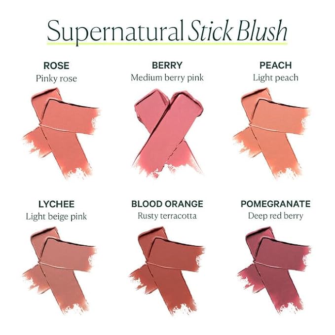 Well People Supernatural Stick Multi-Use Blush, Creamy, Hydrating Blush Stick For A Pop Of Color, Multi-use, Vegan & Cruelty-free, Pomegranate