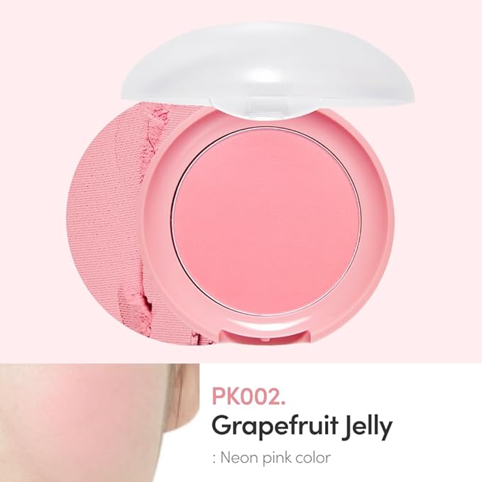 ETUDE Lovely Cookie Blusher - Grapefruit Jelly 4g | Glowing & Natural Powder Blush with Long-Lasting Sebum Control | Easy Application | Korean Makeup, Kbeauty, Perfect for Gift