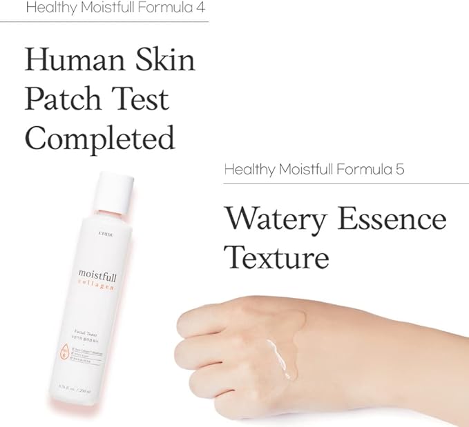 ETUDE Moistfull Collagen Toner, 6.76fl.oz (200ml) (21AD) | Water Essence Type Toner to Hydrate and Keep Your Skin Moistured