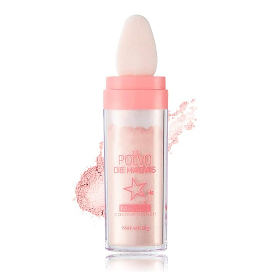 Polvo De Hadas Body Glitter Face Highlighter Powder Glow（Fairy Pink）