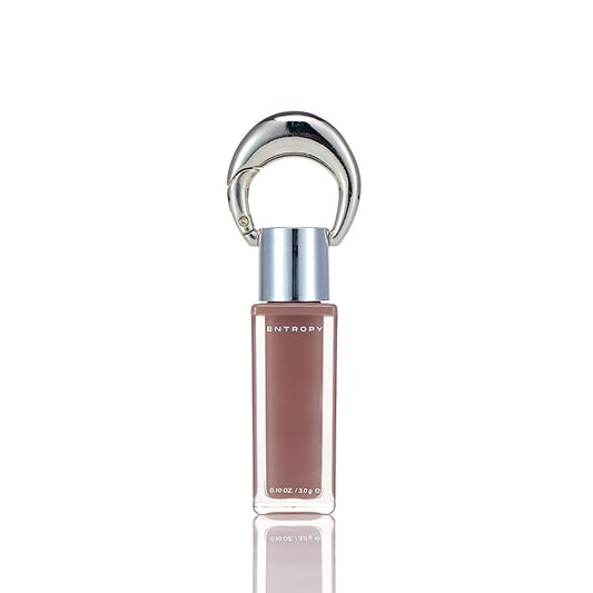 ENTROPY Makeup 2-in-1 Charm Shiny Glowy Lip & Cheek Gloss Tint Keychain, High Pigment Glossy Lip Color & Plumping Gloss, C6 Water Wood Charm