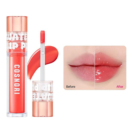 COSNORI Water-full Lip Plumper - Lip volumizing effect, Plump & moist texture, Hydrated lips, Vegan (Strong 03 Purity Coral)