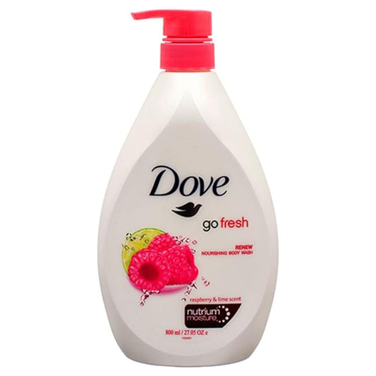 Dove, Body Wash, Go Fresh, Renew Raspberry & Lime W/Pump - 800 ML