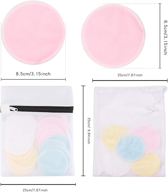 Reusable makeup remover pads (24