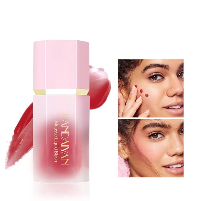 AKARY Soft Cream Blush Makeup, Velvet Mousse Liquid 06 Chocolate