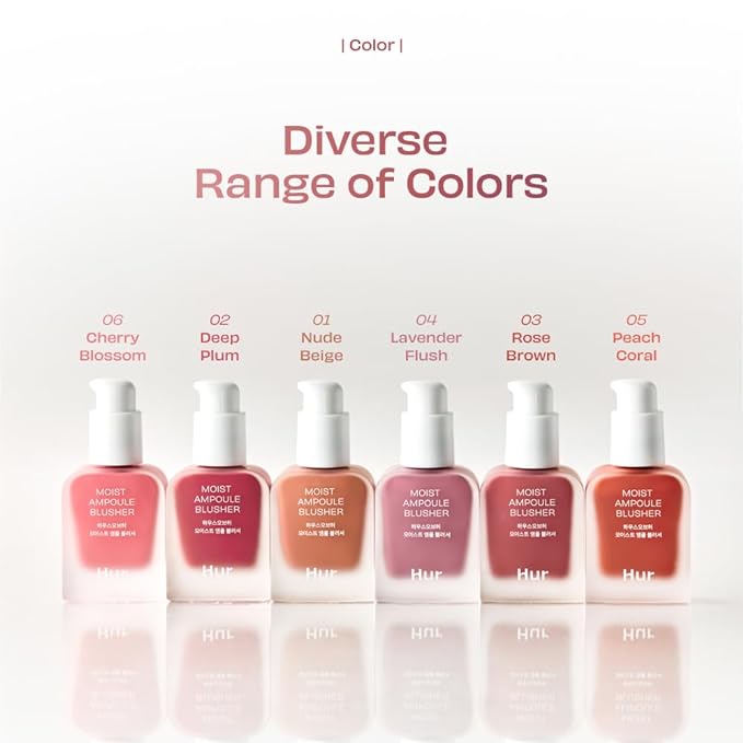 Moist Ampoule Blusher, Buildable Water-based Formula, Infused with 20ml