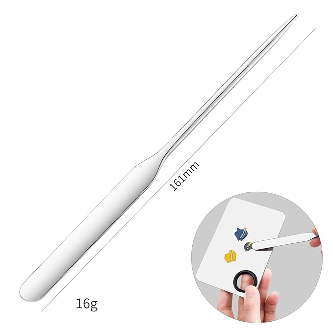 Foundation Spatula, 3-Pack Acrylic Nail Art Palette Oblique