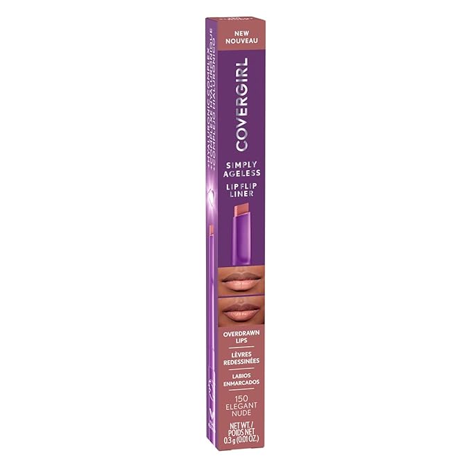 COVERGIRL Simply Ageless Lip Flip Liner, Elegant Nude, Pack of 2