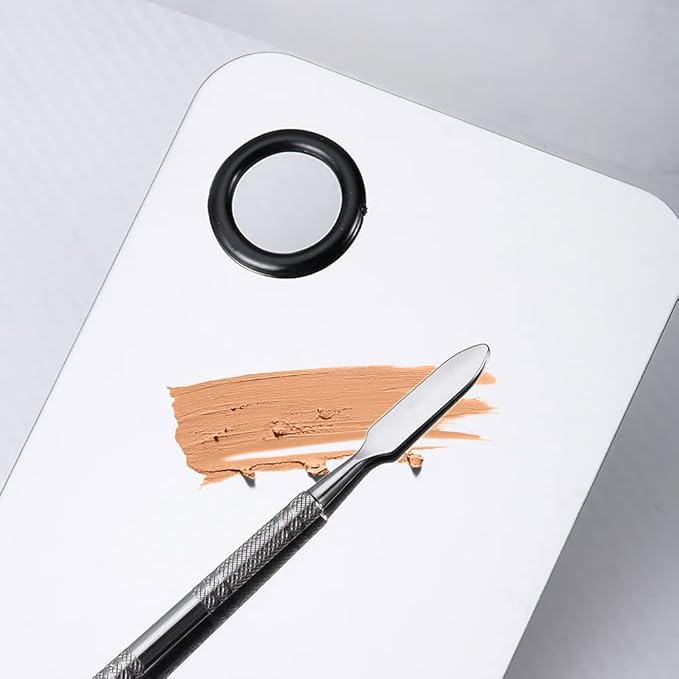 4 Pack Makeup Mixing Palette with Spatula, Stainless