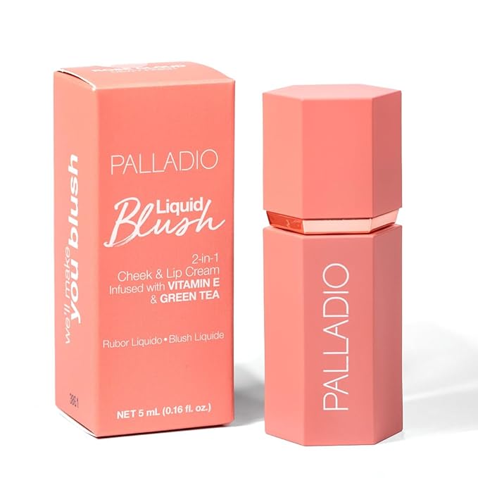 Palladio Liquid Blush for Cheeks & Lips 2-in-1 Rose Cloud