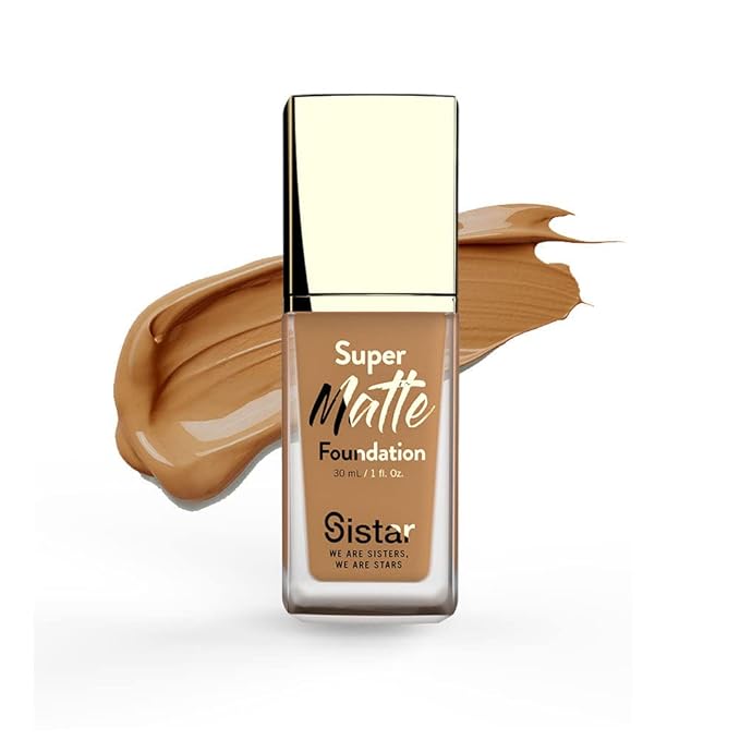 Sistar Super Matte Foundation Perfecting Liquid Foundation Full oz. (Hazelnut) 30 mL