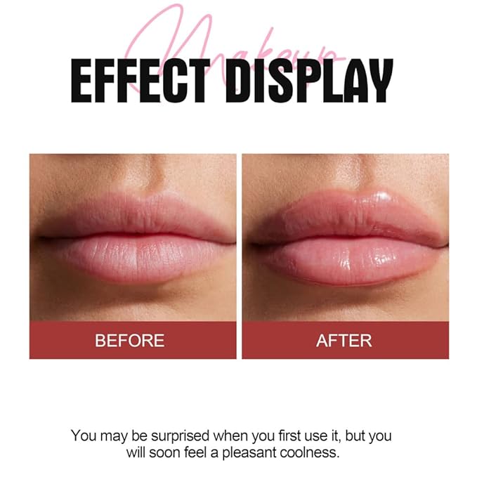 Plumping Lip Oil With Chili Extract - Fuller Lips Instantly! Ultra-Hydrating & Nourishing, Glossy Finish Lip Glow Oil, Lip Plumping Booster Plump, Smooth, and Define Your Lips Naturally (01 Pink)