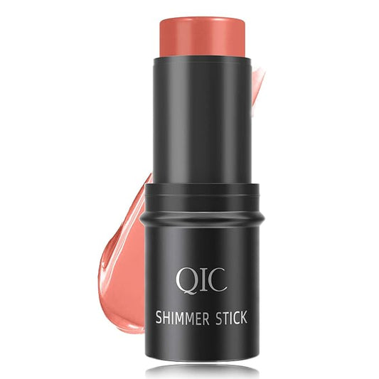 Cream Contour Blush Stick,Long Lasting Waterproof Blush Stick Women（Rose Red）