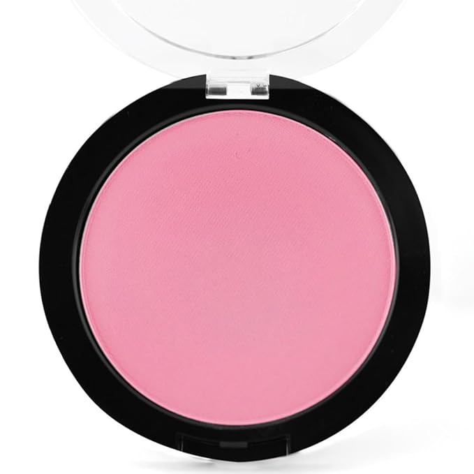 Palladio Matte Blush, Brushes onto Cheeks Smoothly, Soft Matte Look and Even Finish, Flawless Velvety Coverage, Effortless Blending Makeup, Flatters the Face, Convenient Compact, Berry Pink