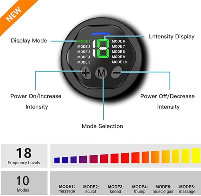 Fitness Workout Toner Abs Training Gear EMS Muscle 23''-60''