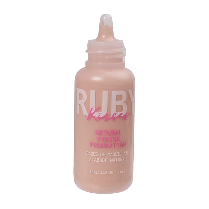 Ruby Kisses Liquid Foundation Medium Coverage, Lightweight, Natural