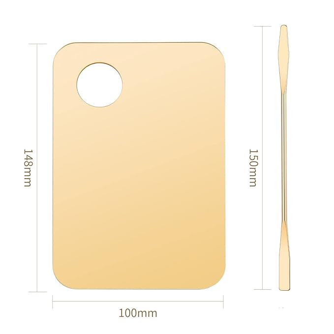 2 Pack Makeup Palette with Spatula,Acrylic Cosmetic Nail-art