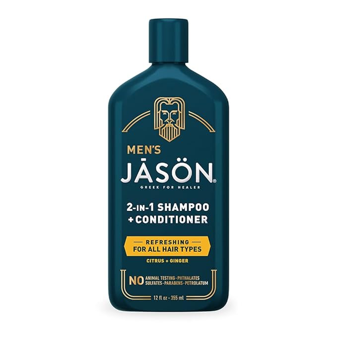 Jason Men's Refreshing 2-in-1 Shampoo and Conditioner, 12 oz