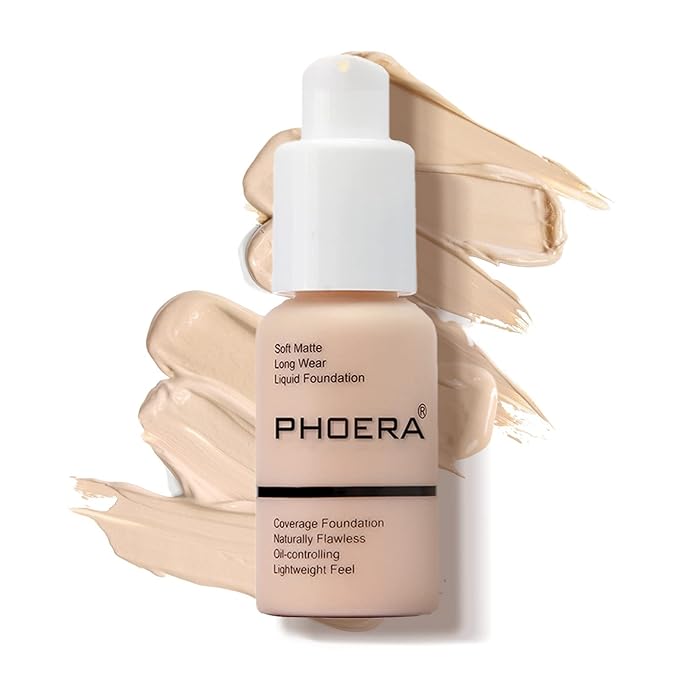 PHOERA Foundation Makeup Naturally Liquid Foundation Full Coverage 30ml