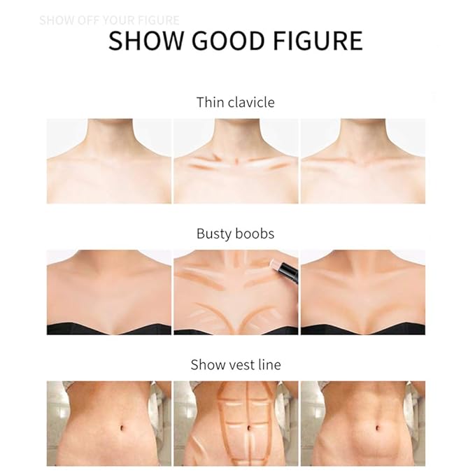 MEICOLY Cream Contour Stick Trio,Bronzer Highlighter Stick,2 in Makeup,6 Colors