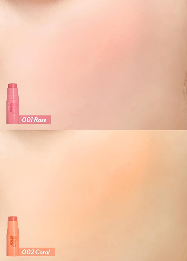 I'M MEME Blusher - I'm Multi Stick 003 Blurry Nude | Easy Blendable Cream Blush for Natural Look, Multi Blush Stick for Cheek Tint, Face Contour Makeup, and Face Blush, Suitable for All Ages