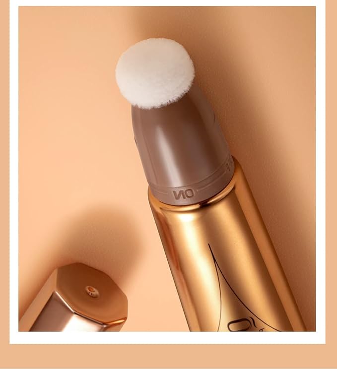 Blush Beauty Wand,Matte Face Blush with Cushion Applicator, white highlighter)