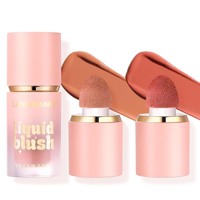 Jolilab Liquid Blush - High Pigment, Long - Lasting, Buildable Color for a Natural Glow（#5+6）