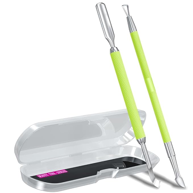2PCS Metal Neon Green Cuticle