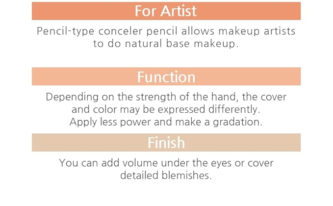 Courcelles Concealer Pencil CC700/CC800, [K-Beauty] Soft type-Natural Cover, (CC700-Light Beige)