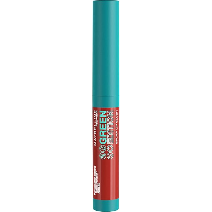 MAYBELLINE Green Edition Balmy Lip Blush, Formulated With Mango Oil, Sandalwood, Brick Red, 1 Count (Pack of 2)