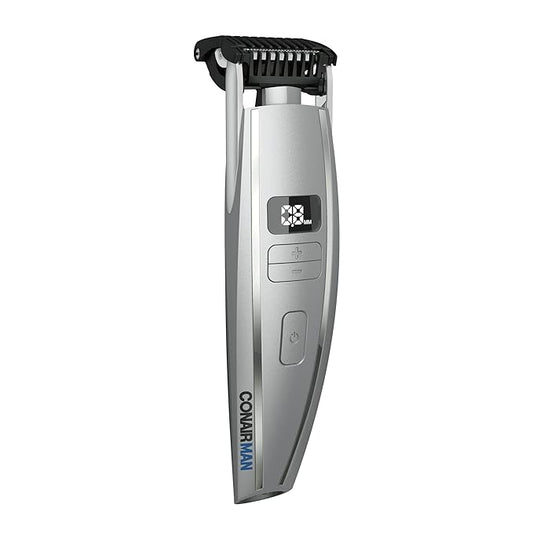 ConairMAN Beard Trimmer for Men, for Face and Mustache, Wet/Dry Beard and Stubble Trimmer, Flex Contouring Head with 15 Precise Settings and Premium