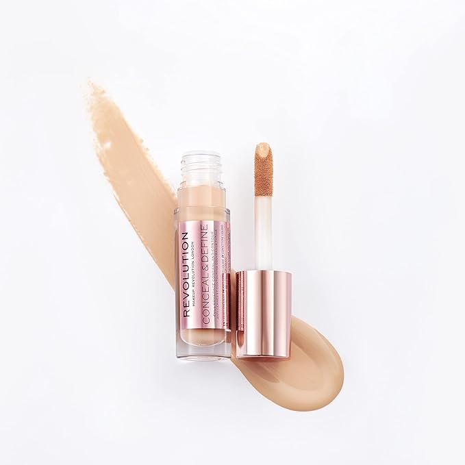 Makeup Revolution Conceal and Define Concealer, Full Coverage 0.7 Fl Oz