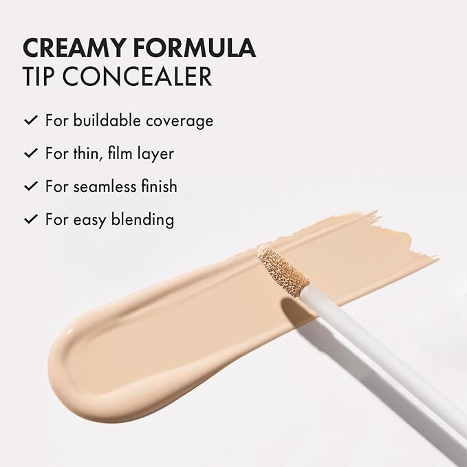 LUNA Long-Lasting Tip Concealer Cover-Fit (#04 Sand) Full 0.26 Fl Oz