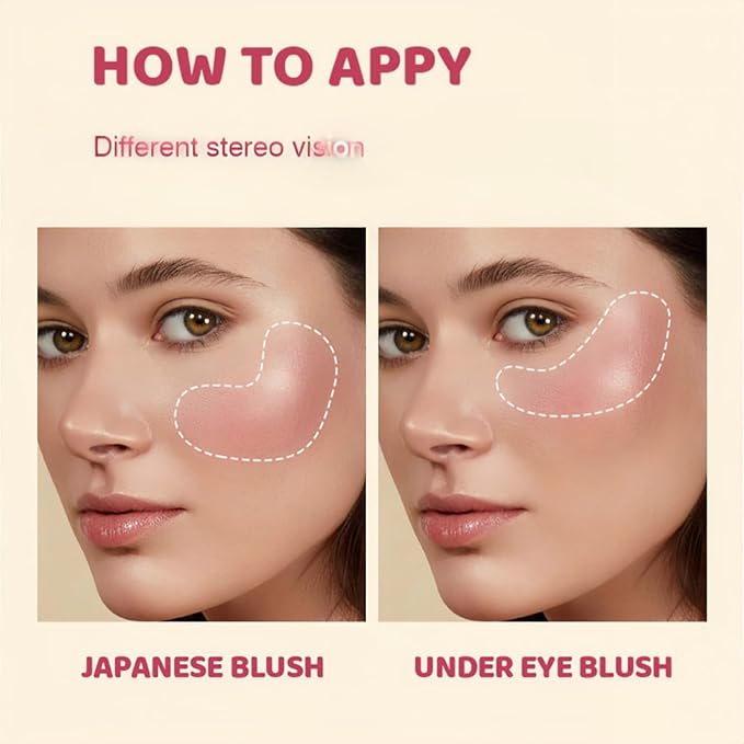 Shiny Blush 12 Color Cream High-Pigmented Buildable Face Blush Long-Lasting Natural Look Face Blush for Cheeks (Color 11)