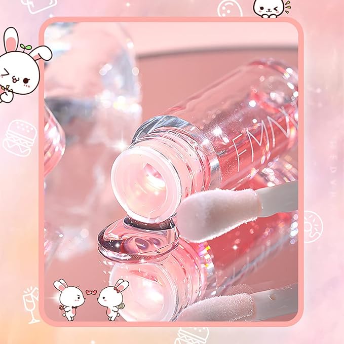 2Pcs Crystal Jelly Lip Oil Moisturizing Oil,