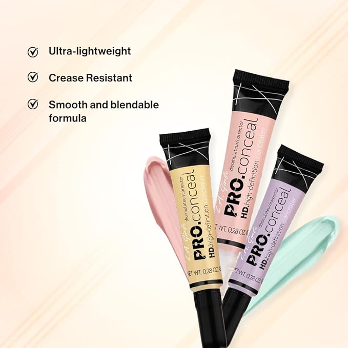 L.A. Girl Pro Conceal HD Concealer, Lavender Corrector, 0.28 Ounce