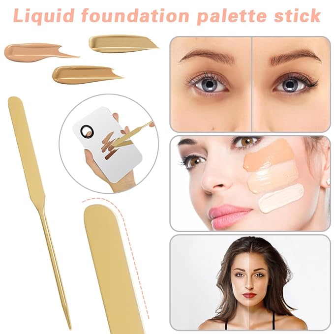 5PCS Makeup Mixing Palette, Stainless Steel Cosmetic Makeup