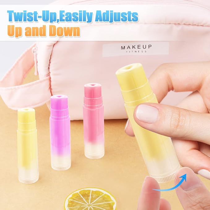 50 Pcs 5. Twist-up Lip Balm Tubes,Empty Plastic Lip 5g