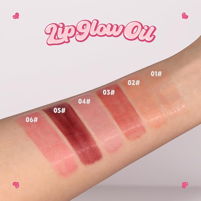 Lip Plumper Gloss High-Shine Liquid Lip Plumping Color, Long-Lasting Plumper Pout, Moisturizing, Non-Sticky With Natural Ginger Extract Portable 6 Colors(04#Cherry)