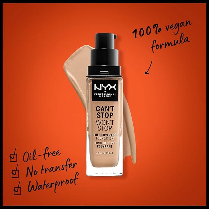NYX PROFESSIONAL MAKEUP Can't Stop Won't Stop Foundation, True Beige