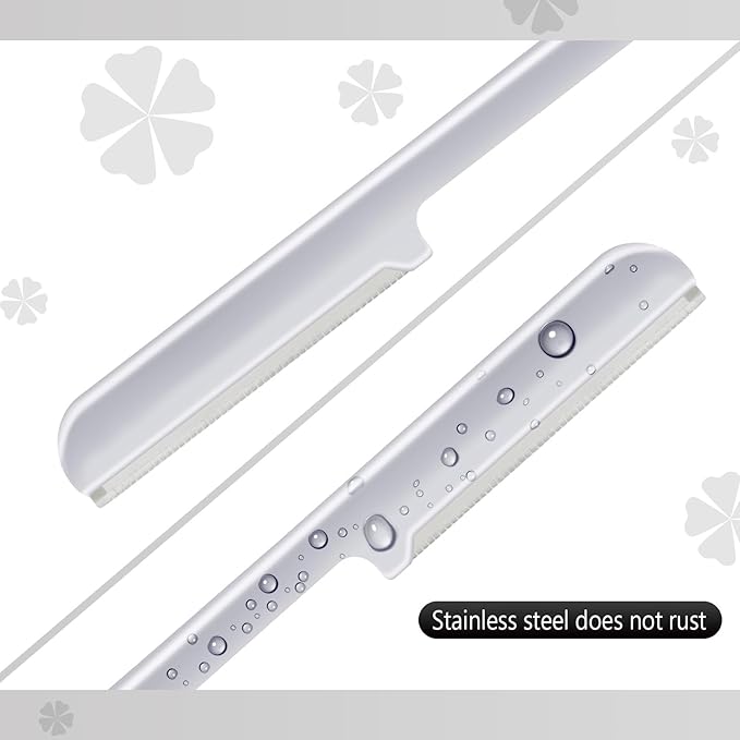 10 Pieces Eyebrow Razor for Women Facial Shaver Razor Brow Shaper Eyebrow Trimmer Dermaplaner Shaping Tool with Cover (Silver)