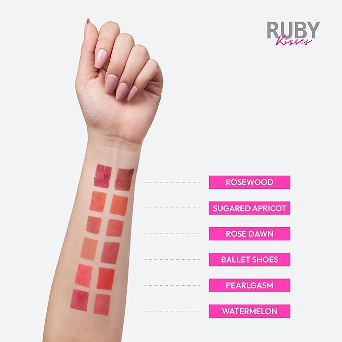 Ruby Kisses Duo Cream Blush, Smooth, Natural-Looking, Long-Lasting Acid (Rosewood)