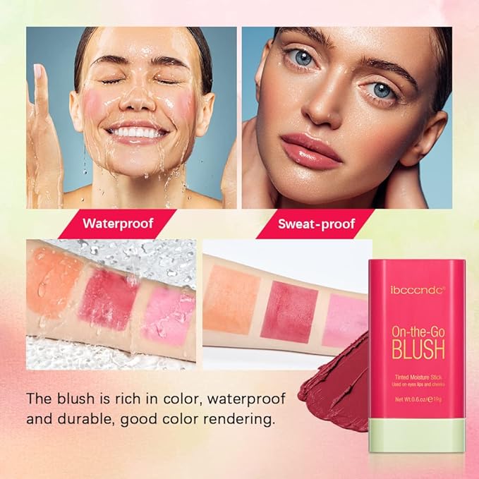 Blush Stick Matte Finish Waterproof Long Lasting Pink (2#hot red)