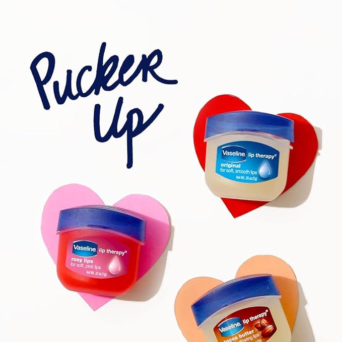 Vaseline Lip Therapy Cocoa Butter 6-Pack – Mini Lip Balms for Soft, Glowing Lips, 0.25 Oz Ea