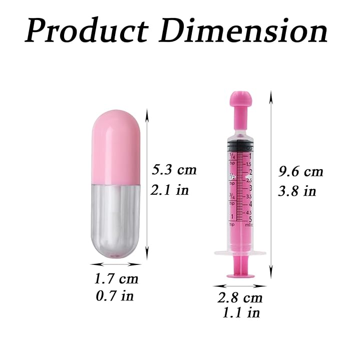 10 Pcs 2 ml Empty Lip Gloss Tubes Containers, Lip Balm Bottle with 5 ml Refillable Squeeze Tube